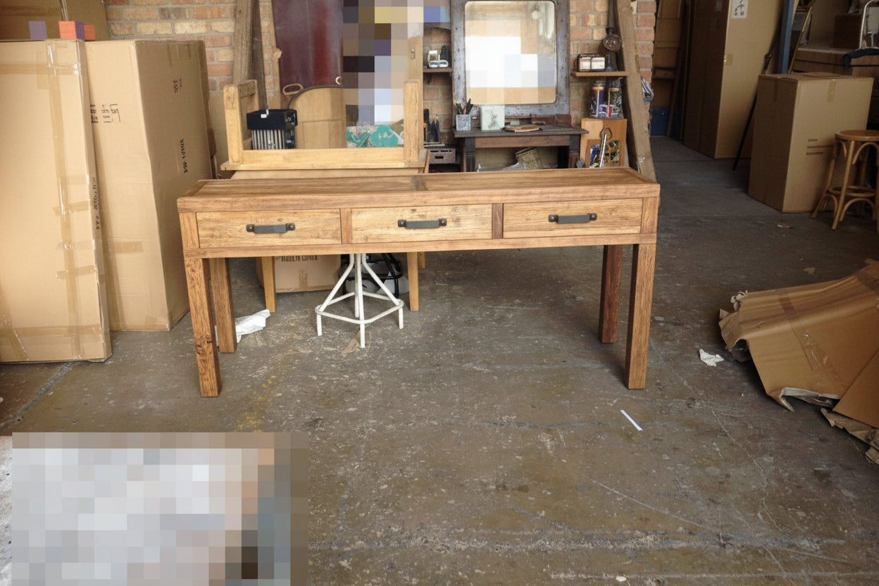 FAIRMONT HALL TABLE/CONSOLE TABLE IN RECYCLED ELM - 2 SIZES - MyChocolateWood