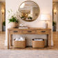 FAIRMONT HALL TABLE/CONSOLE TABLE IN RECYCLED ELM - 2 SIZES - MyChocolateWood