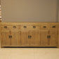 TARA SOLID OAK BUFFET SIDEBOARD 3 DRAWERS 6 DOORS NATURAL 210 CM - MyChocolateWood