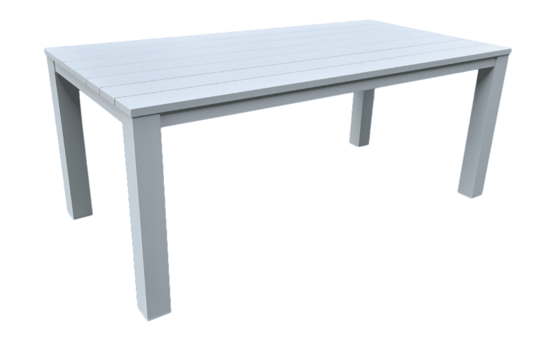 Finnigan 7 Piece Outdoor Aluminium Dining Set in White/Grey