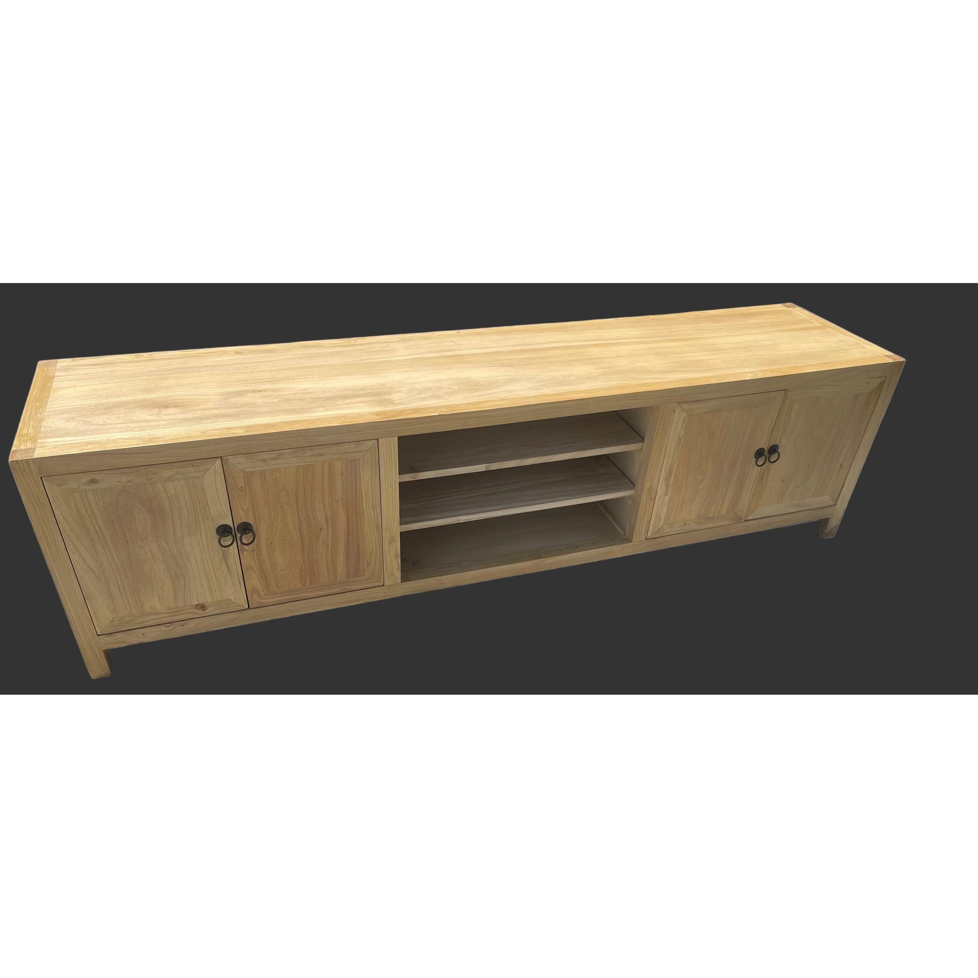 BORDEAUX SOLID ELM WOOD TV UNIT 200CM - MyChocolateWood