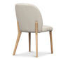 MOLARD TOP GRAIN LEATHER DINING CHAIR IN FROST - MyChocolateWood