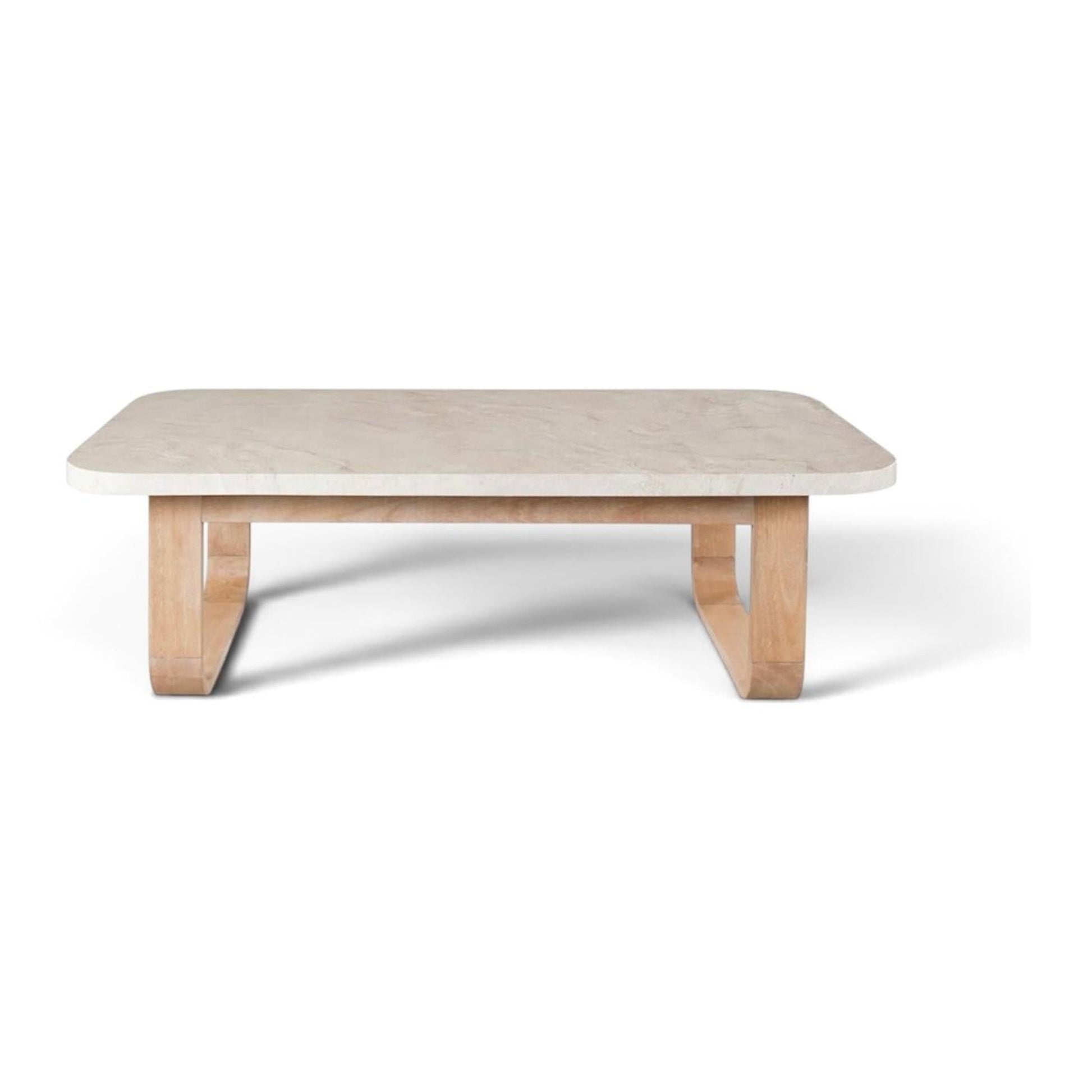 Verona Eucalyptus Timber Coffee Table in Cream / Light Smoke