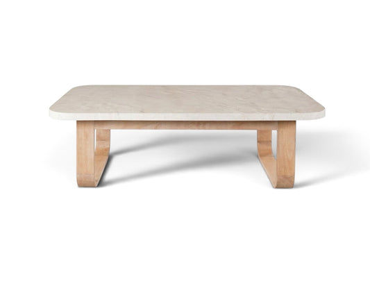 VERONA EUCALYPTUS TIMBER COFFEE TABLE CREAM/LIGHT SMOKE