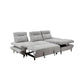 LIBBI FABRIC 2-SEATER SOFA BED WITH RHF STORAGE CHAISE GREY - MyChocolateWood