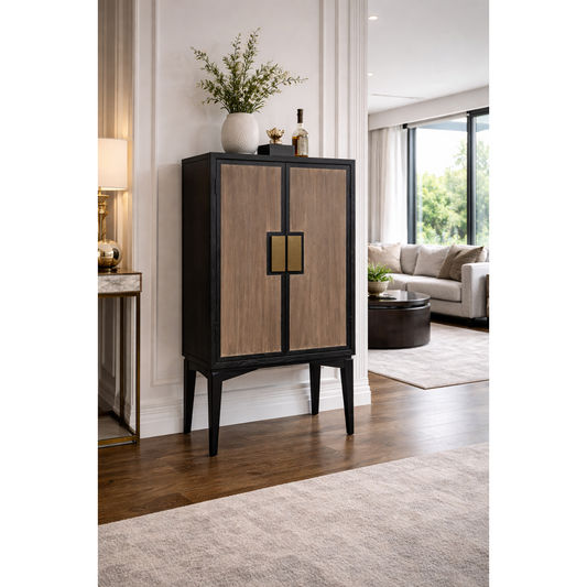 CHIKO VINTAGE STYLE 2-DOOR CABINET CUPBOARD BUFFET - MyChocolateWood
