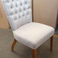 MURDOCH SOLID OAK FRAME LINEN DINING CHAIR - EOFY STOCK CLEARACNE