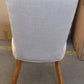 MURDOCH SOLID OAK FRAME LINEN DINING CHAIR - EOFY STOCK CLEARACNE