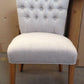 MURDOCH SOLID OAK FRAME LINEN DINING CHAIR - EOFY STOCK CLEARACNE