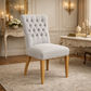 MURDOCH SOLID OAK FRAME LINEN DINING CHAIR - EOFY STOCK CLEARACNE