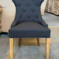 RIO SOLID OAK CHAIR IN CHARCOAL WITH OAK LEGS - EOFY SOCK CKEARANCE