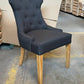 RIO SOLID OAK CHAIR IN CHARCOAL WITH OAK LEGS - EOFY SOCK CKEARANCE