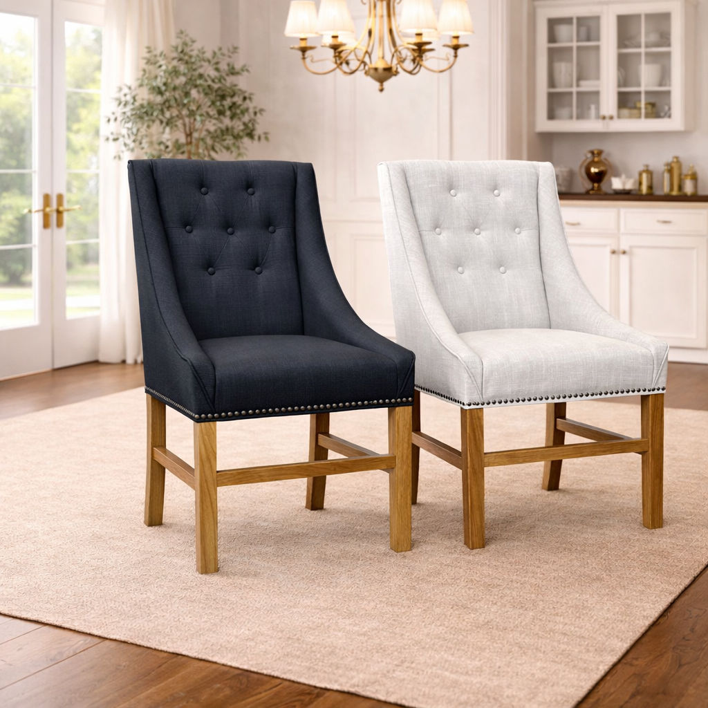 ORTAL SOLID OAK DINING CHAIR IN BLACK - EOFY STOCK CLEARANCE