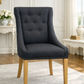 ORTAL SOLID OAK DINING CHAIR IN BLACK - EOFY STOCK CLEARANCE
