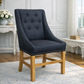 ORTAL SOLID OAK DINING CHAIR IN BLACK - EOFY STOCK CLEARANCE
