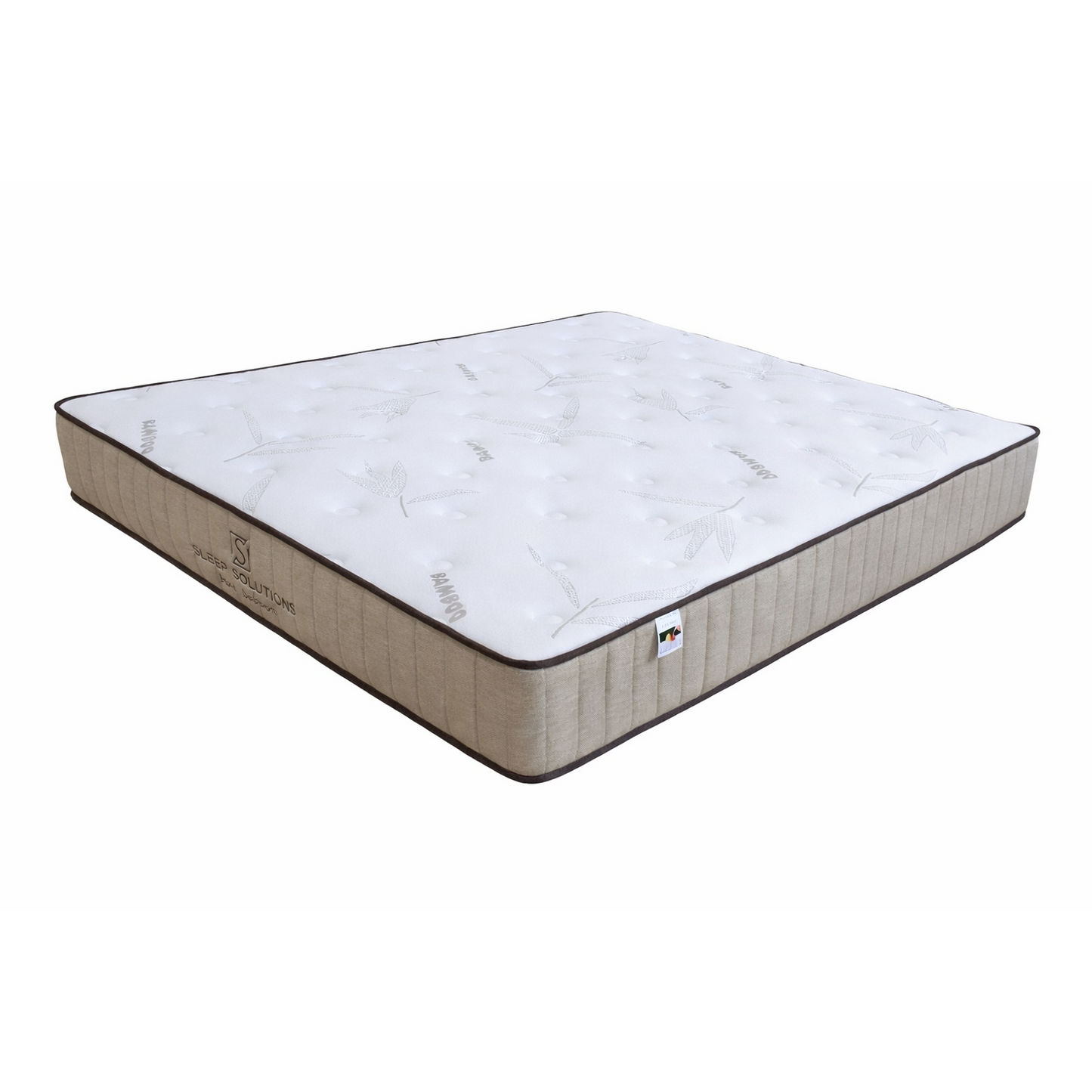 Made to order Ferguson Flush Vic Ash bed frame in clear lacquer with a queen size Pure Support mattress, floor stock clearance.