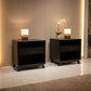 2 X MOUS NIGHTSTAND/LAMP TABLE/BEDSIDE TABLE IN BLACK