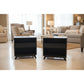 2 x Mous Nightstand / Lamp Table / Bedside Table in Black - Chocolate Wood