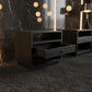 2 X MOUS NIGHTSTAND/LAMP TABLE/BEDSIDE TABLE IN BLACK