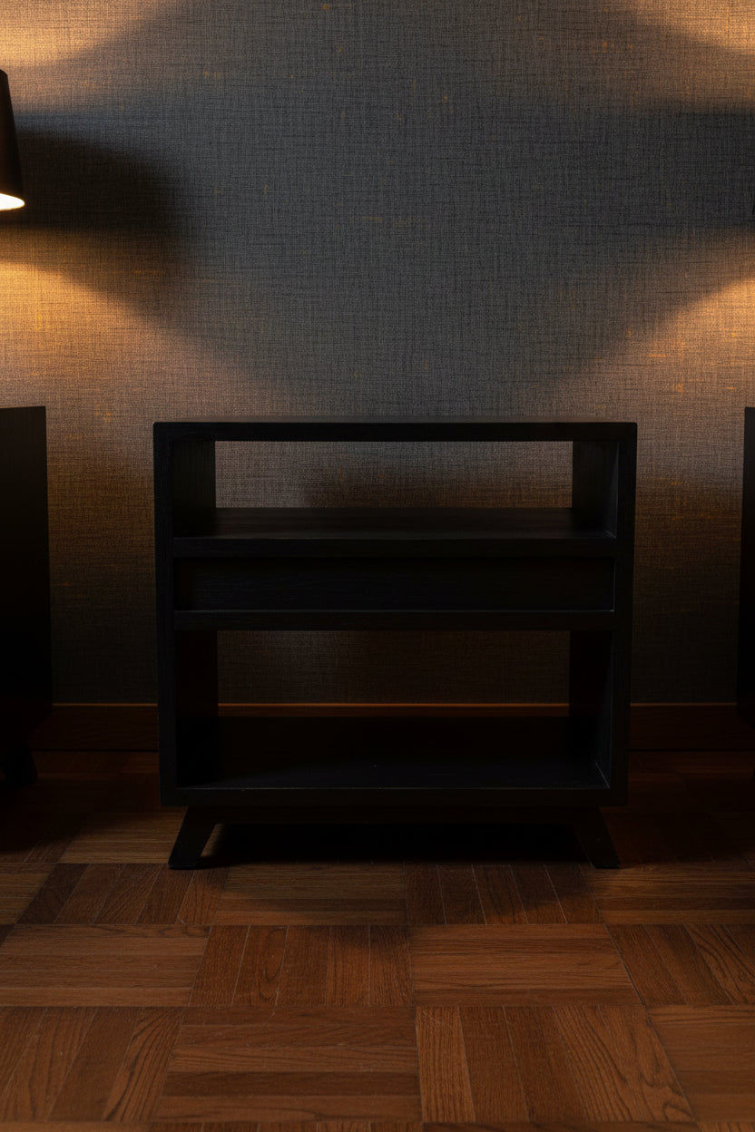 2 X MOUS NIGHTSTAND/LAMP TABLE/BEDSIDE TABLE IN BLACK