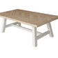 ONDINA PARQUETRY TOP COFFEE TABLE WHITEWASH OAK TOP/WHITE PAINTED BASE 130CM