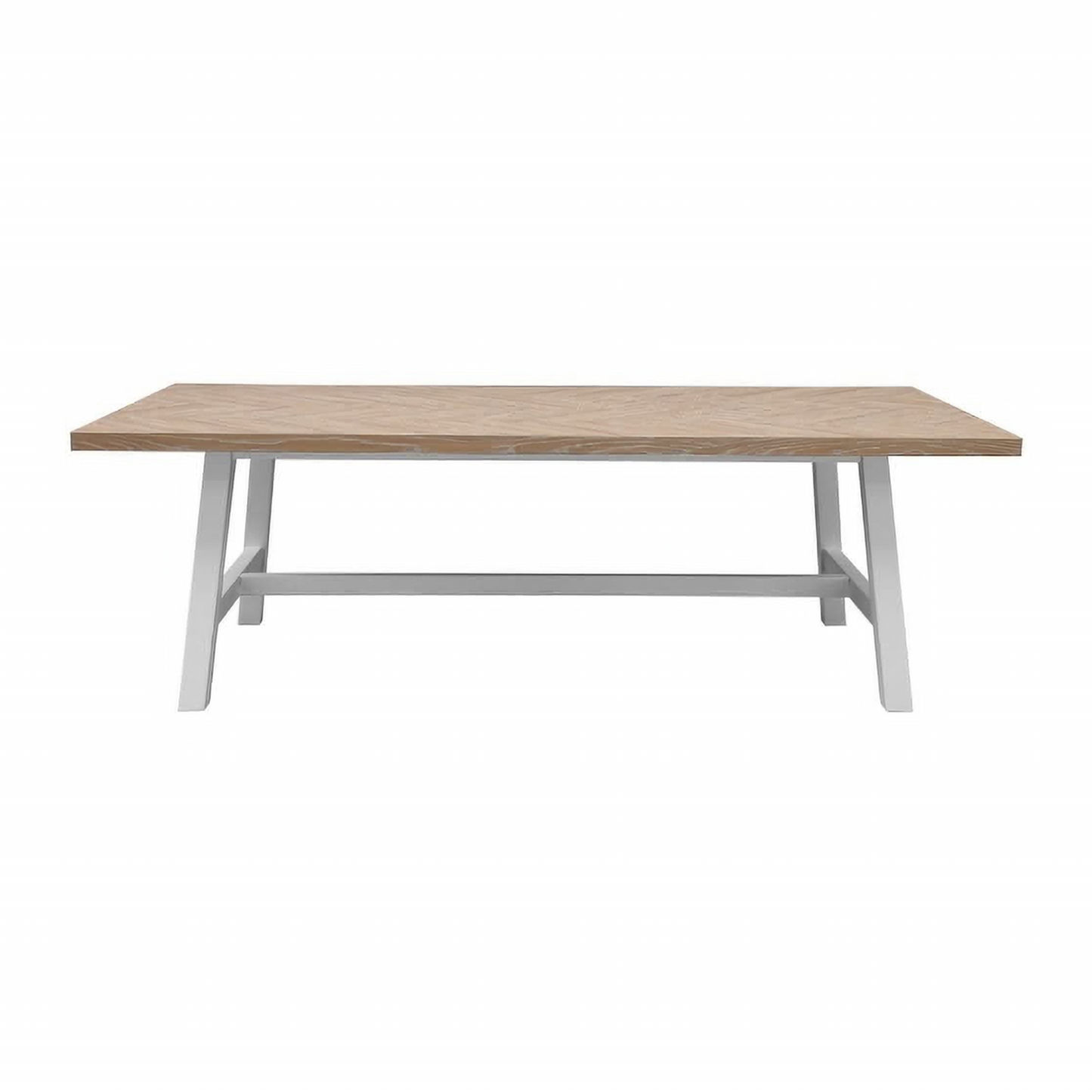 Ondina Parquetry Top Dining Table 240cm - Chocolate Wood