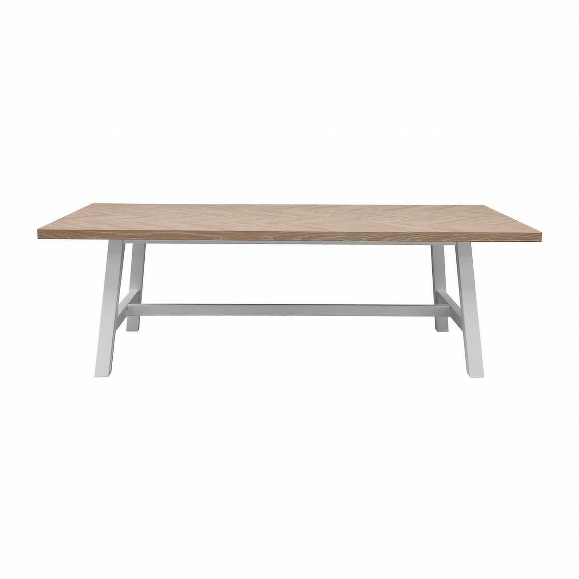 Ondina Parquetry Top Dining Table 240cm - Chocolate Wood