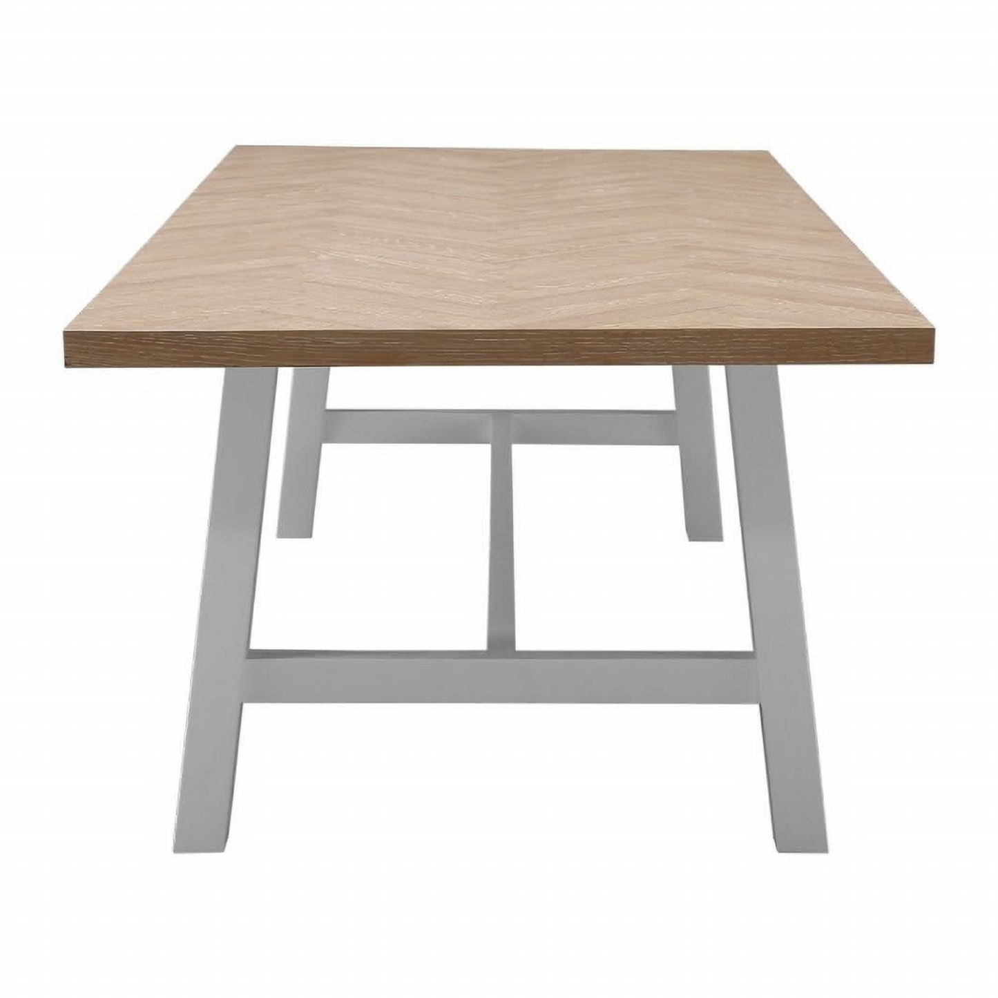 Ondina Parquetry Top Dining Table 240cm - Chocolate Wood