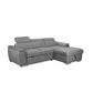 SUTTON FABRIC 2-SEATER SOFA W/ SINGLE BED & RHF CHAISE DARK GREY