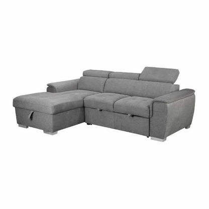Sutton Fabric 2-Seater Sofa with Single Bed & Chaise