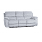 MERCOURI FABRIC 3-SEATER WITH 2 ELECTRIC RECLINERS / SOFA - STEEL COLOUR