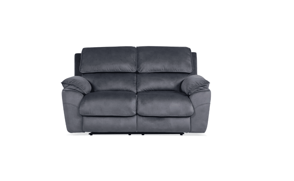 Mercouri Fabric 2-Seater Electric Recliner Sofa in Shadow - Chocolate Wood