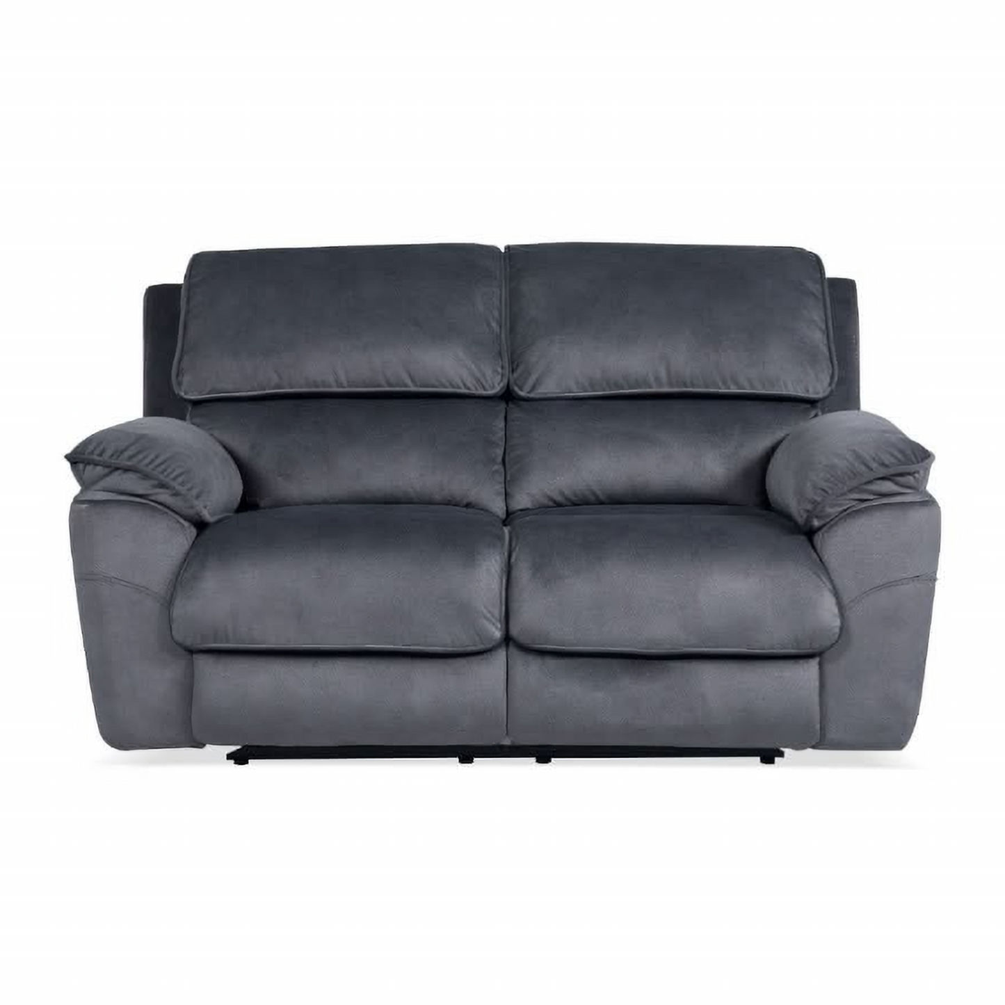 Mercouri Fabric 3-Seater Electric Recliner Sofa in Shadow - Chocolate Wood