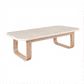 Verona Eucalyptus Timber Coffee Table in Cream / Light Smoke
