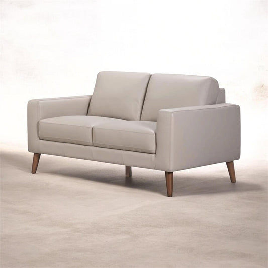 THORNA 2-SEATER REAL LEATHER SOFA WHEAT