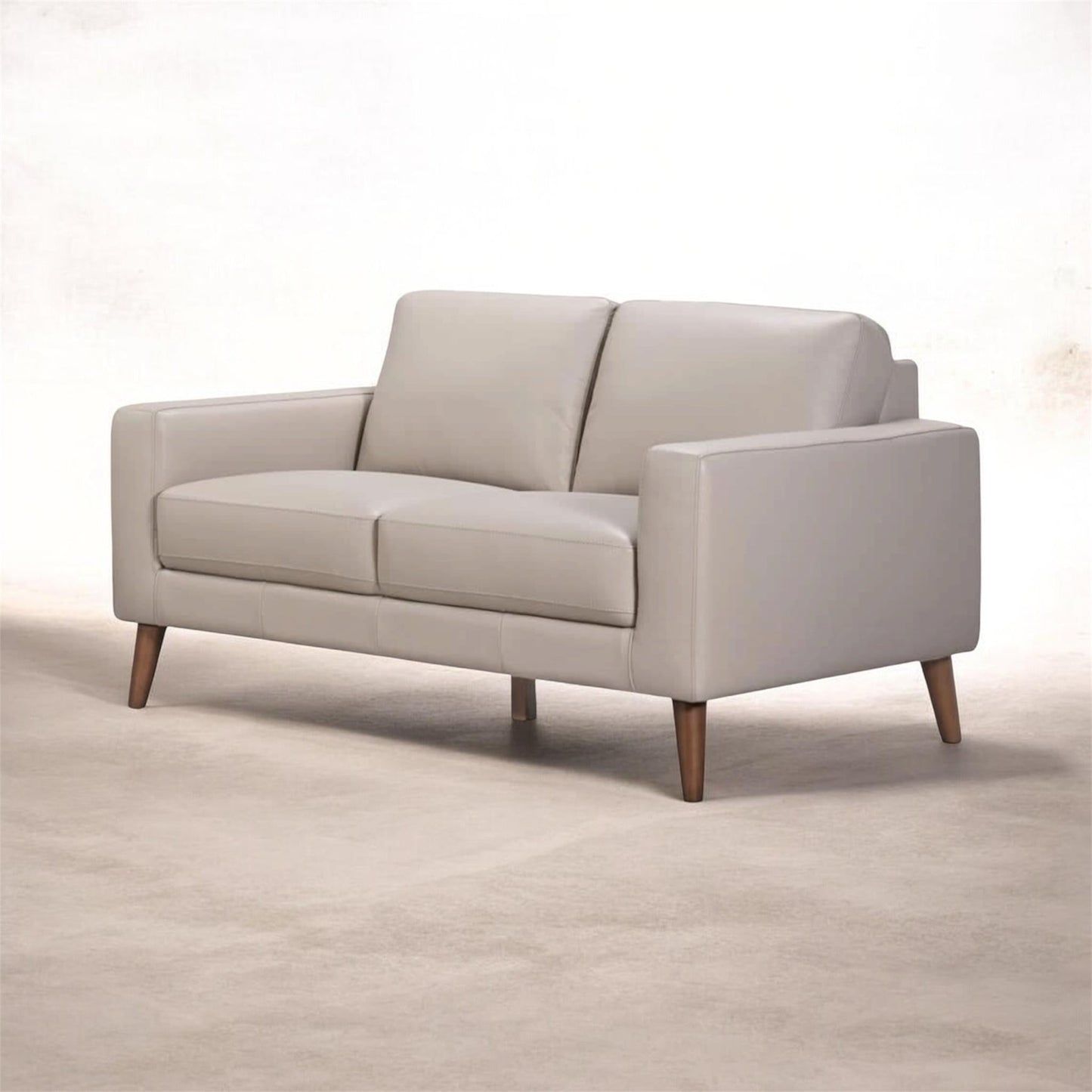 Thorna 2-Seater Real Leather Sofa in Wheat detail