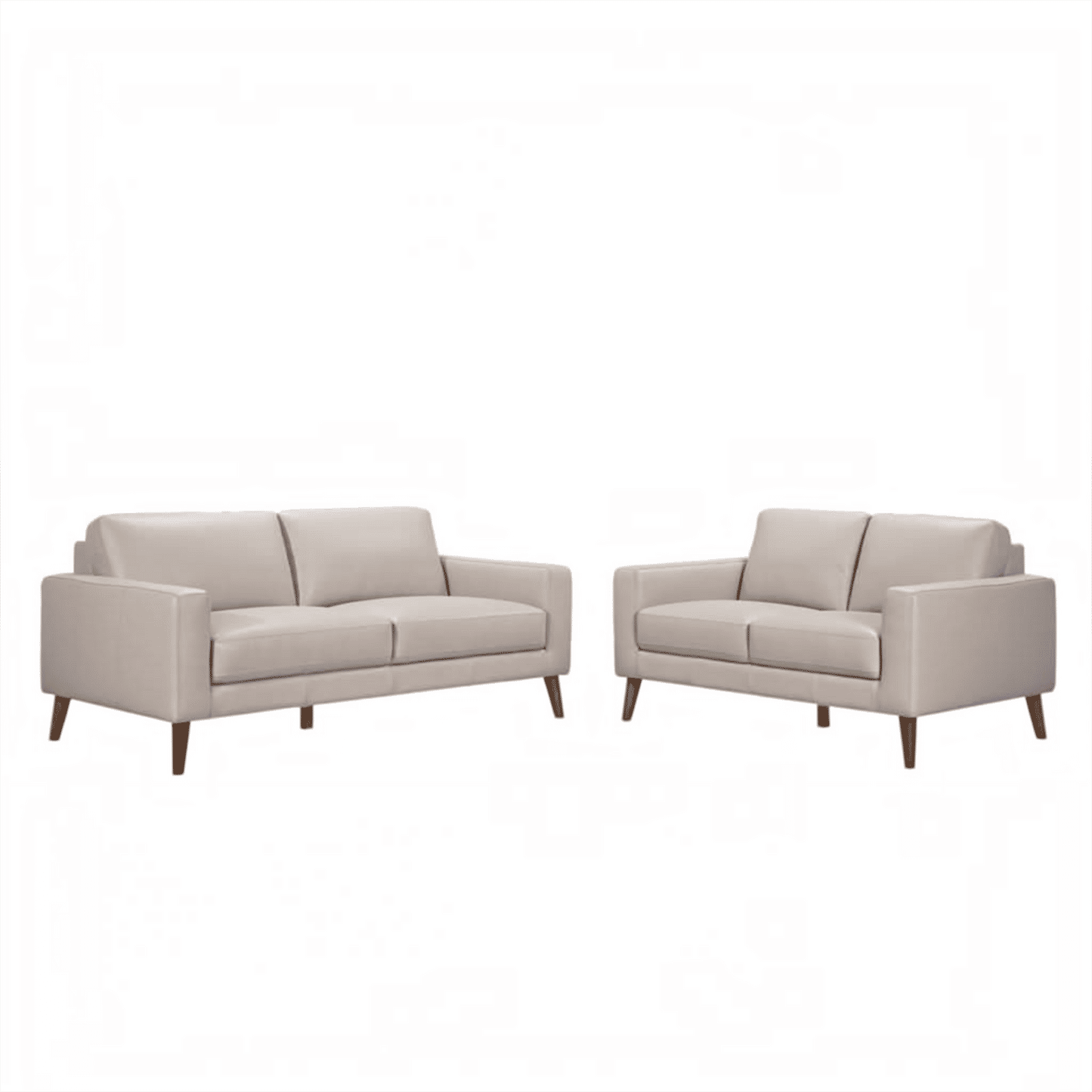 Thorna 2-Seater + 3-Seater Real Leather Sofa Set in Wheat