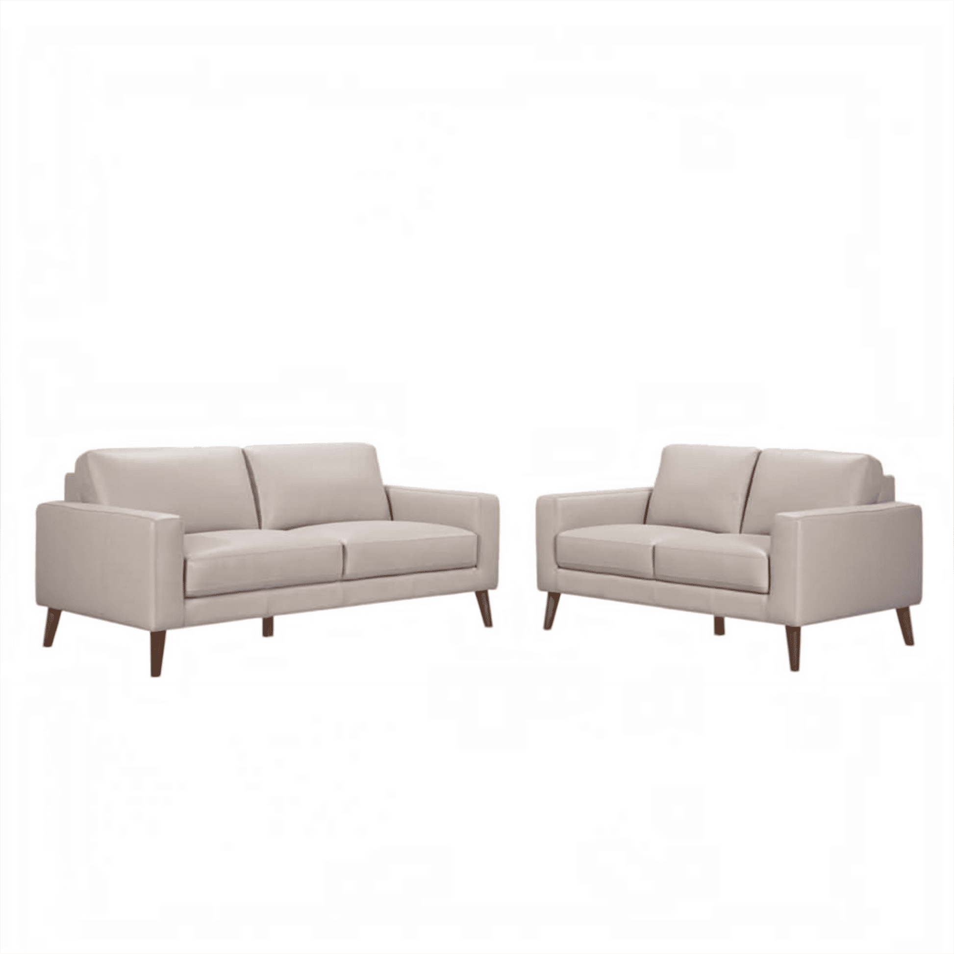 Thorna 2-Seater + 3-Seater Real Leather Sofa Set in Wheat