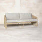 DORVEN WICKER & STEEL 3-SEATER OUTDOOR SOFA NATURAL/CREAM