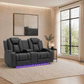Midgley Fabric 2-Seater Recliner with Console & Dual Motor in Charcoal