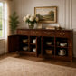 Tasmania Solid Mahogany 4 Door 4 Drawer Buffet / Sideboard in Mahogany - Chocolate Wood