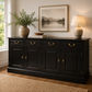 Tasmania Solid Mahogany 4 Door 4 Drawer Buffet / Sideboard in Chocolate - Chocolate Wood