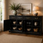 Tasmania Solid Mahogany 4 Door 4 Drawer Buffet / Sideboard in Chocolate - Chocolate Wood