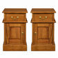 Pair of Tasmania Solid Mahogany Timber Bedside Tables in Light Pecan - Chocolate Wood