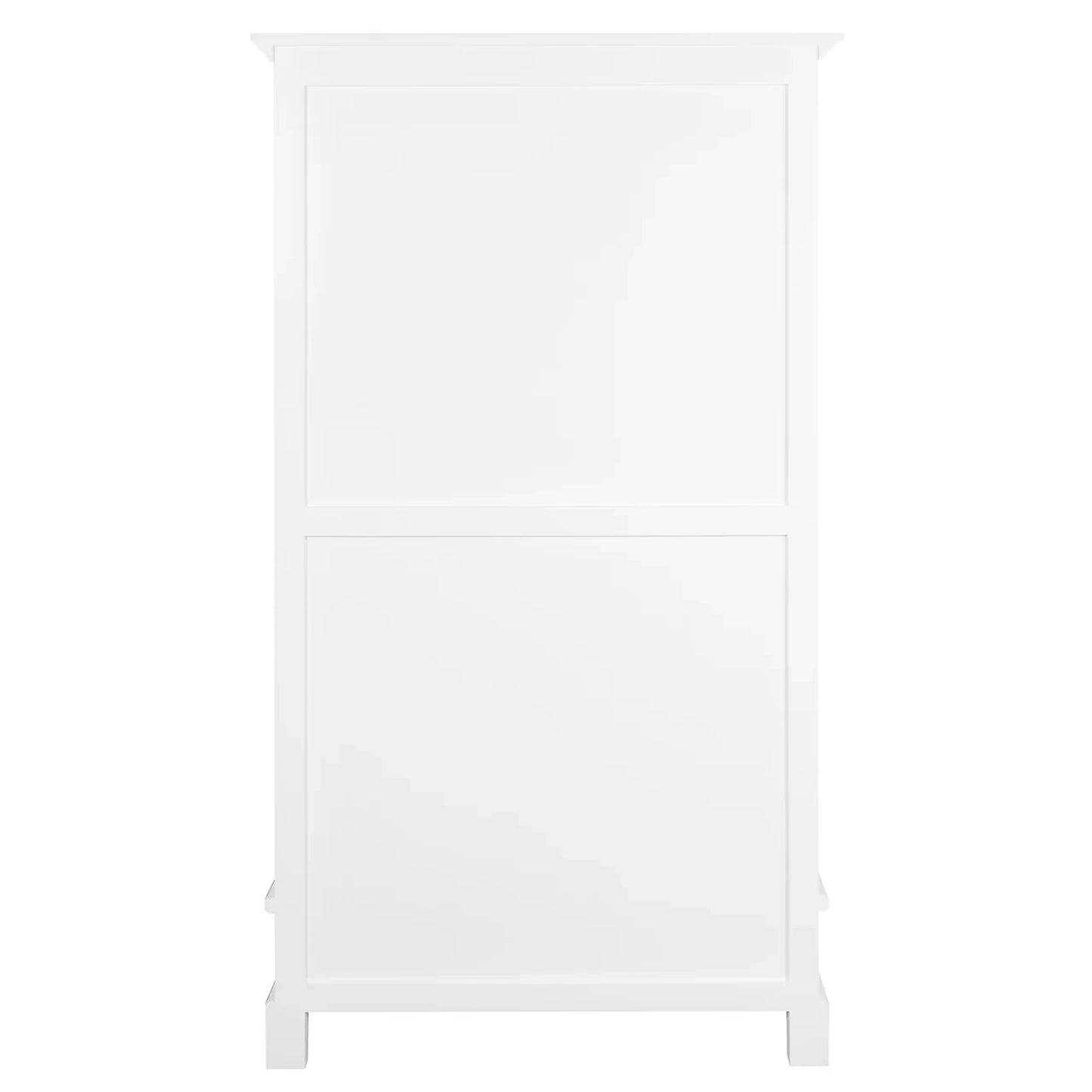 Tasmania Solid Mahogany Wide 2 Drawer Bookcase in White - Chocolate Wood