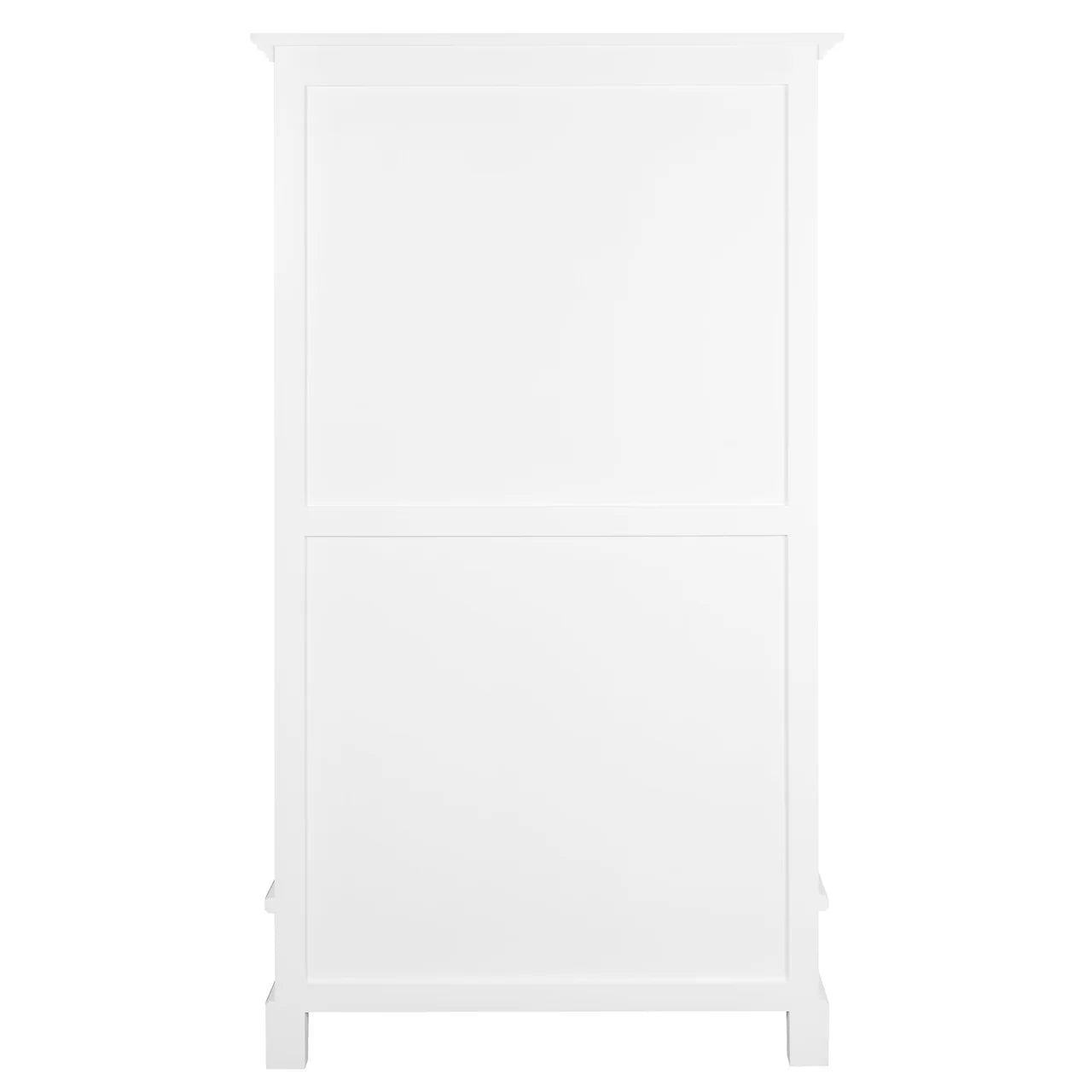 Tasmania Solid Mahogany Wide 2 Drawer Bookcase in White - Chocolate Wood