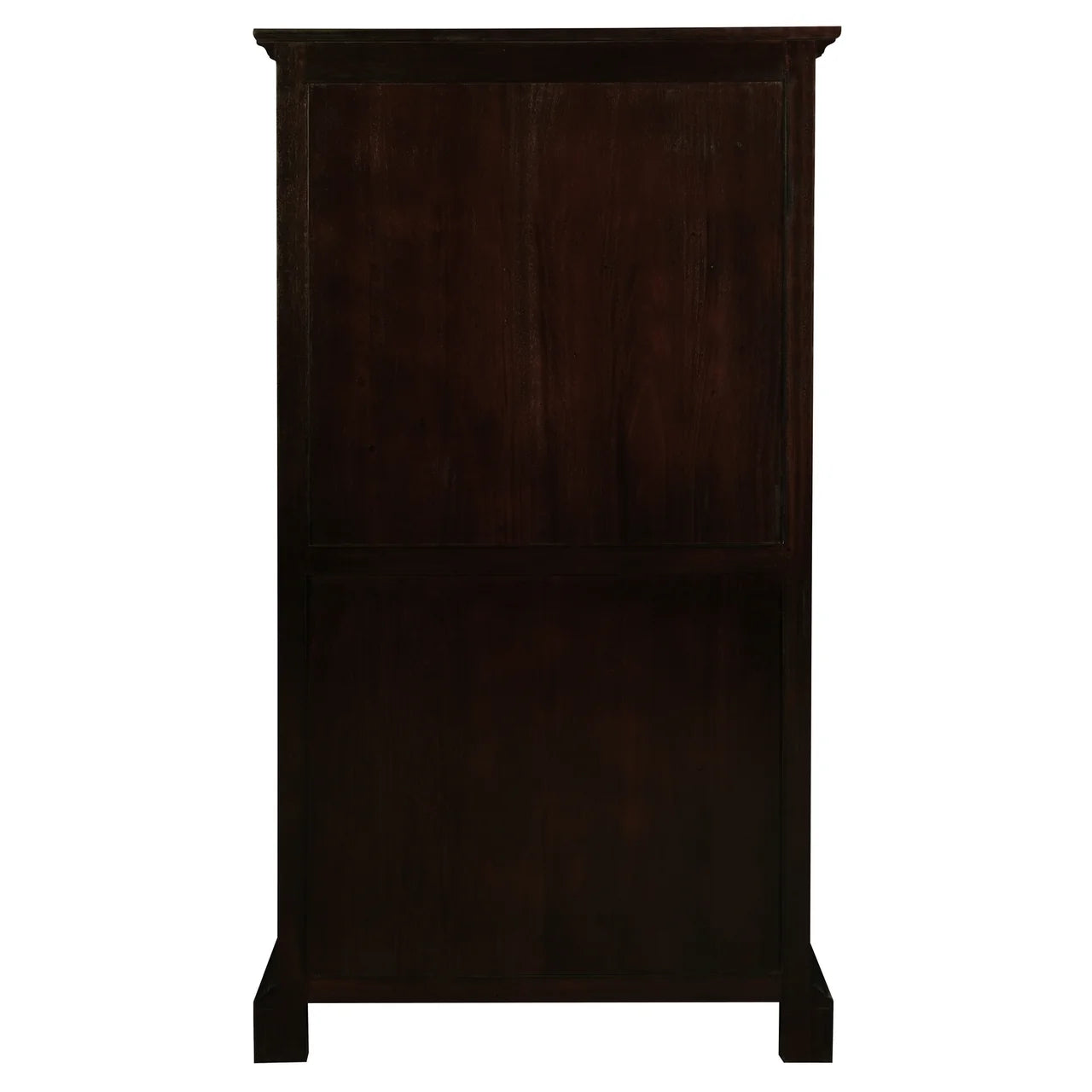 Tasmania Solid Mahogany Wide Bookcase in Chocolate - Chocolate Wood