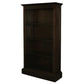 Tasmania Solid Mahogany Wide Bookcase in Chocolate - Chocolate Wood