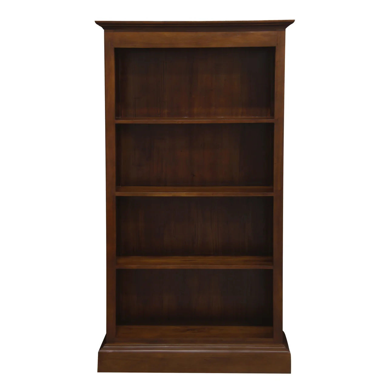 Tasmania Solid Mahogany Wide Bookcase in Mahogany - Chocolate Wood