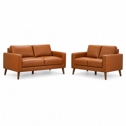 Thorna 2-Seater & 3-Seater Real Leather Sofa Set